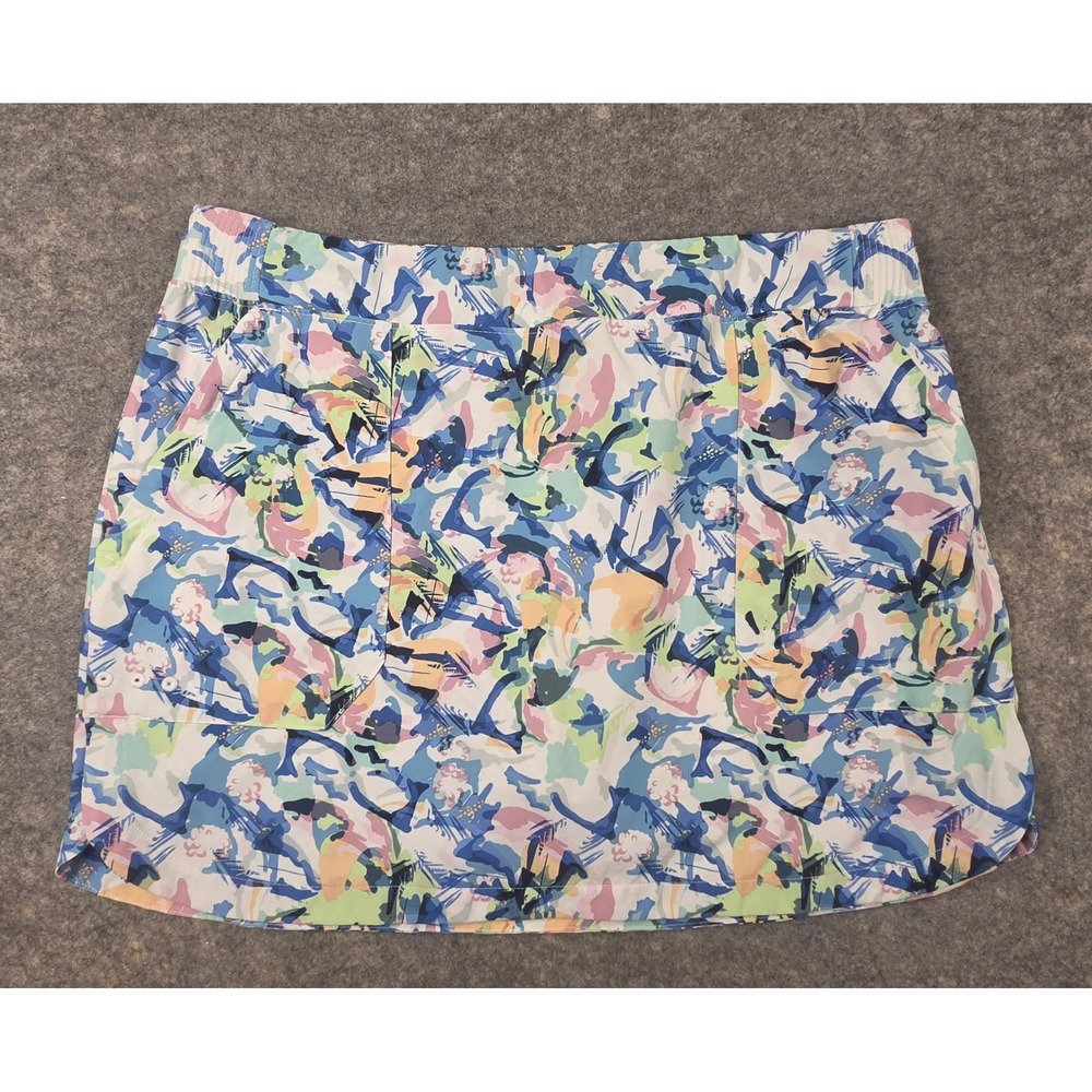 Columbia PFG Womens Skort Large Multicolor Abstract Print XL Fishing Active